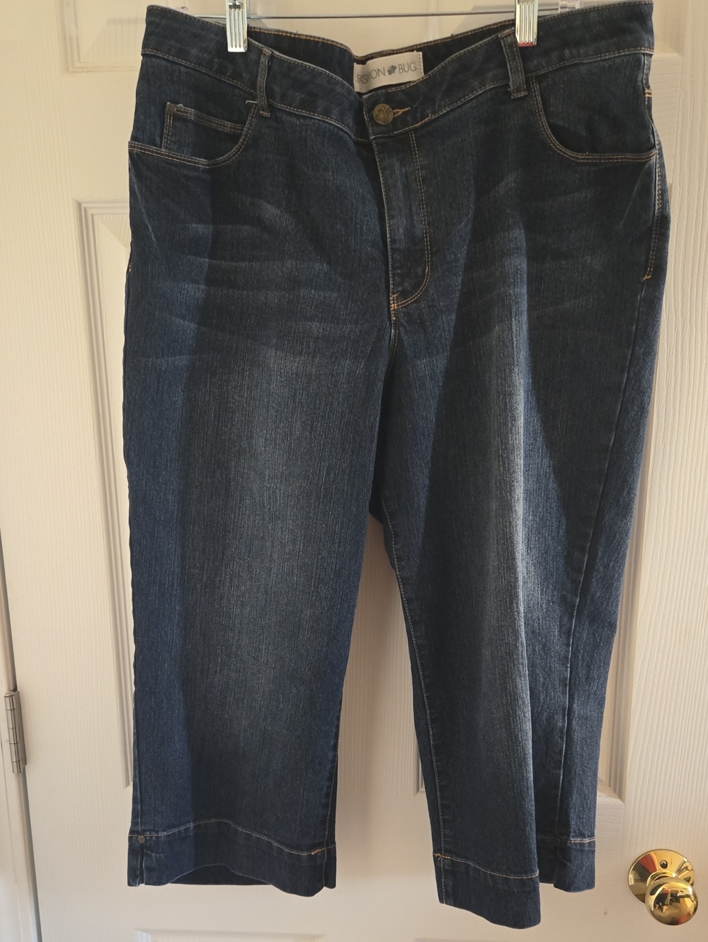 Fashion Bug Relaxed Dark Blue Denim Capris